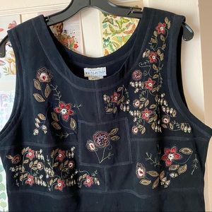 Y2K white stag embroidered dress